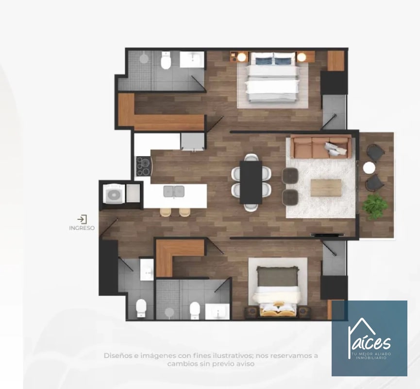 Apartamento en venta Modelo 02 CASALINI LOS ARCOS Zona 10 (D) - 7