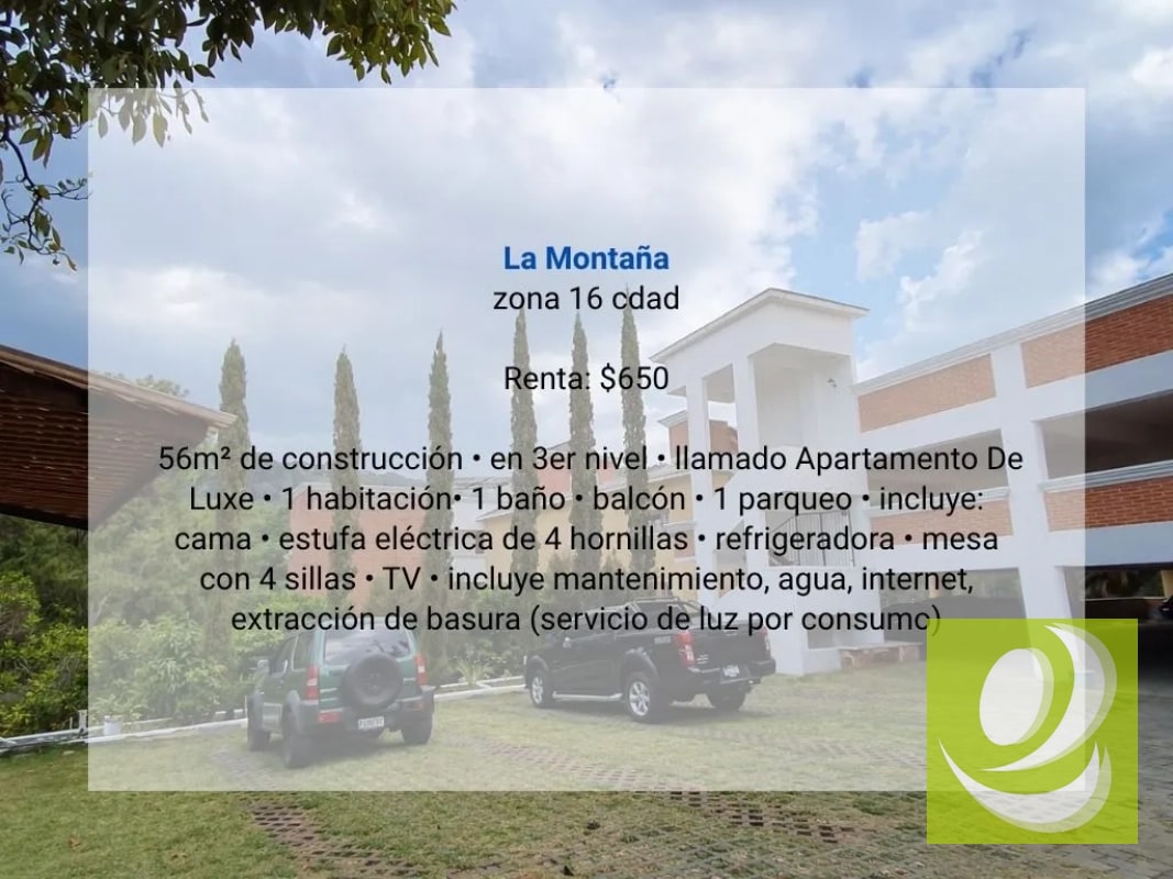 Apartamento en Renta en La Montaña zona 16 cdad - 2