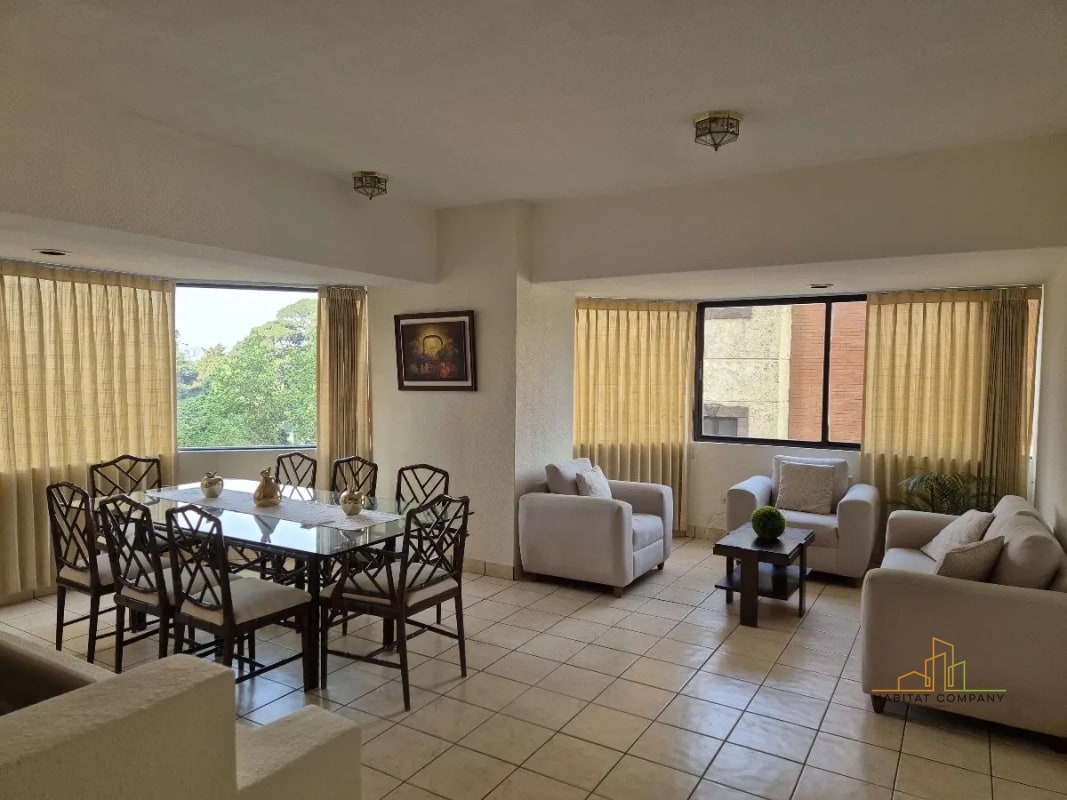 APARTAMENTO AMUEBLADO EN RENTA ZONA 14- CERCANO A LA AVENIDA A LAS AMERICAS- 2dorm/1 parqueo - 3