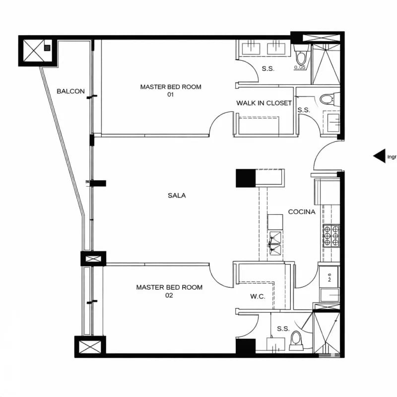 Apartamento de 2 dormitorios con vista verde garantizada en Oakland, Zona 10 — Apartamento en Venta en Zona 10, Guatemala, Ciudad — foto 2 de 15