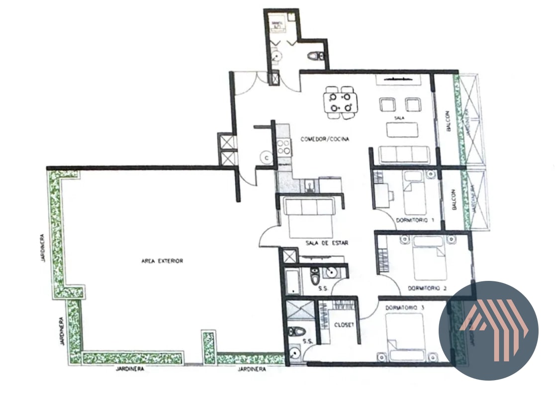 ALQUILER DE AMPLIO PENTHOUSE - ROQUE, ZONA 02 - 1
