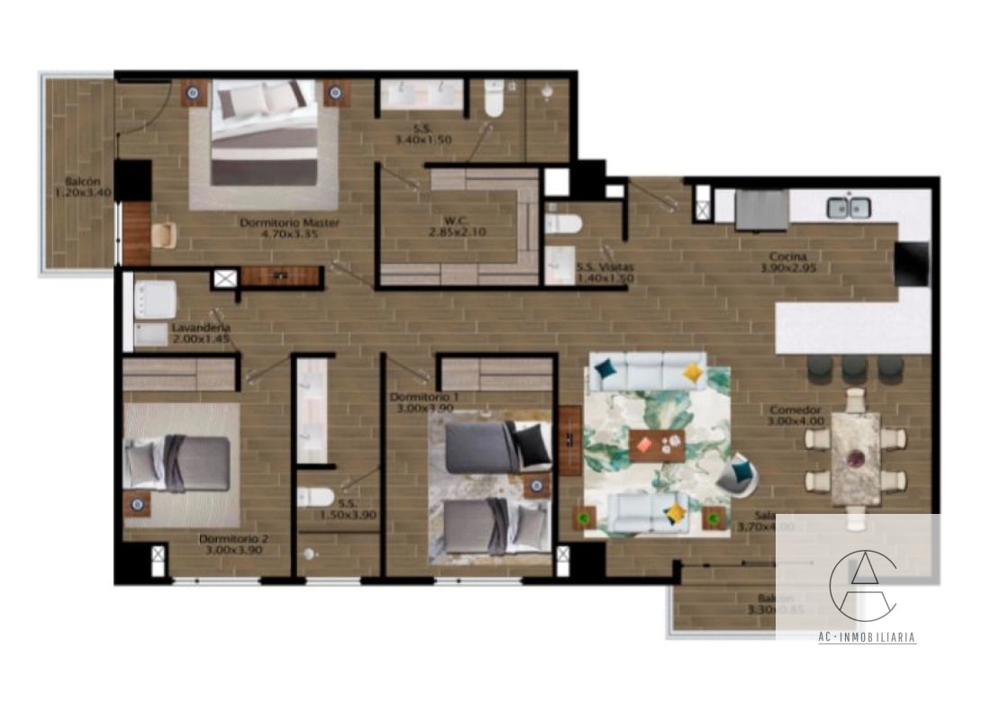 Apartamento en venta en Borghetto, zona 15 Vh1. - 1