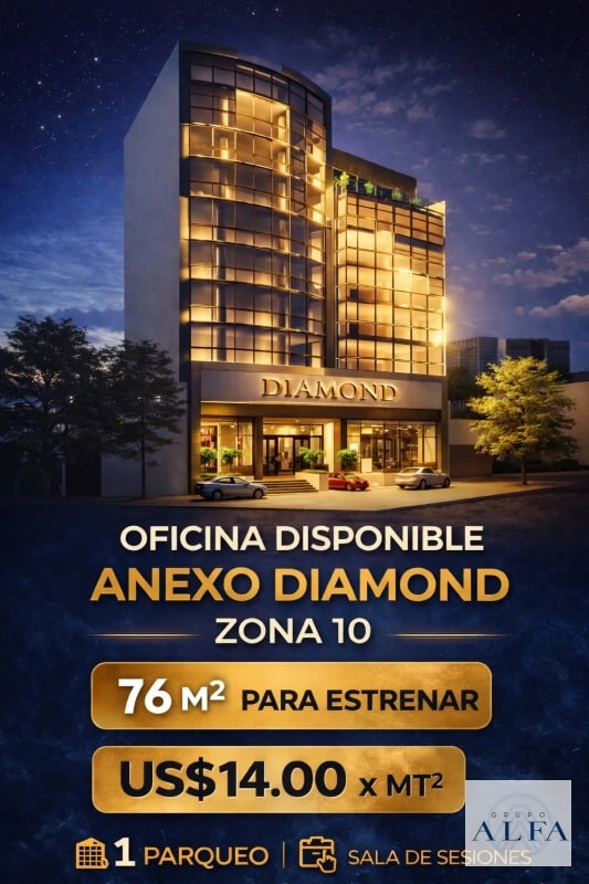 OFICINA RENTA 76MTS ZONA 10 EDIFICIO ANEXO DIAMOND - 4
