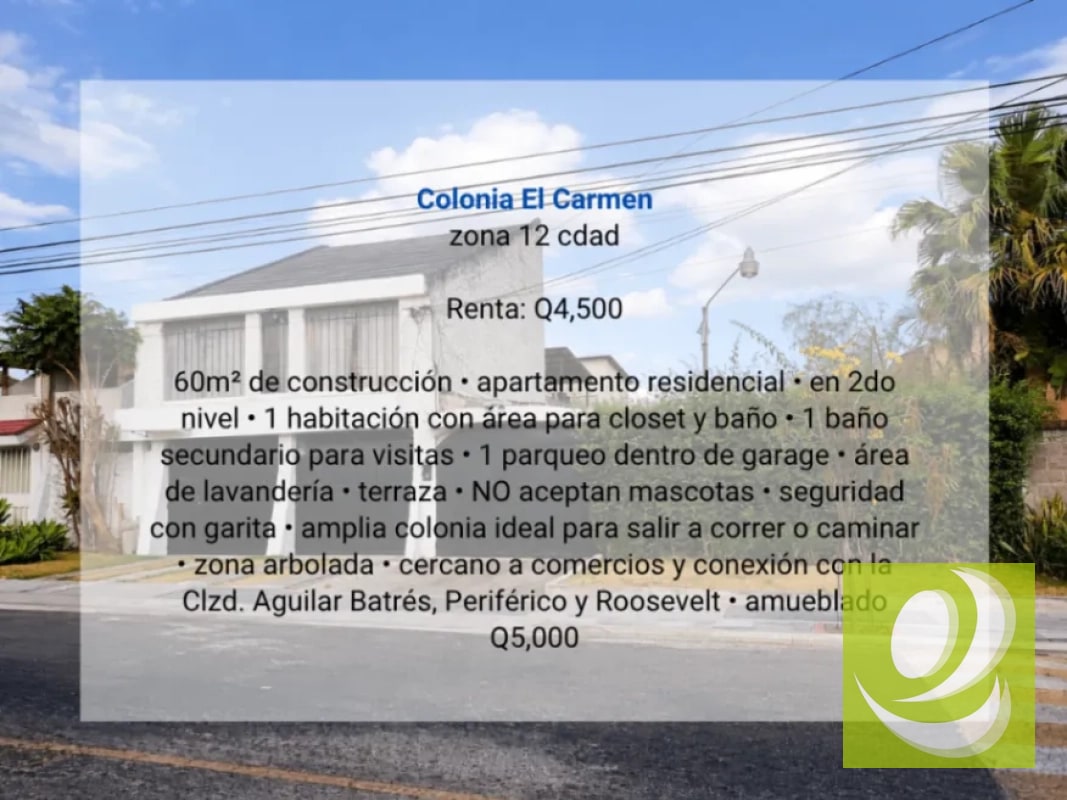 Apartamento en Renta en Colonia El Carmen zona 12 cdad - 2