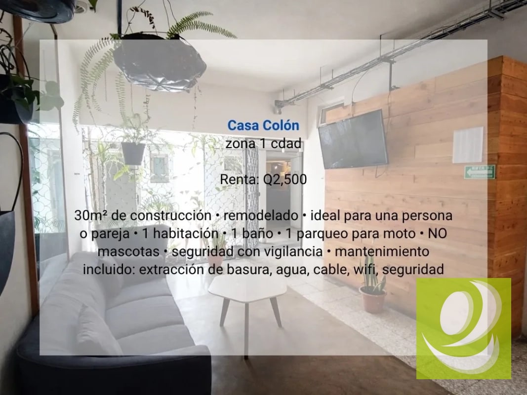 Apartamento en Renta en Casa Colón zona 1 cdad - 2